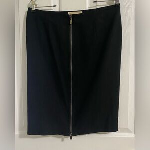 MICHAEL KORS.. WOMENS Black Zippered Pencil Skirt